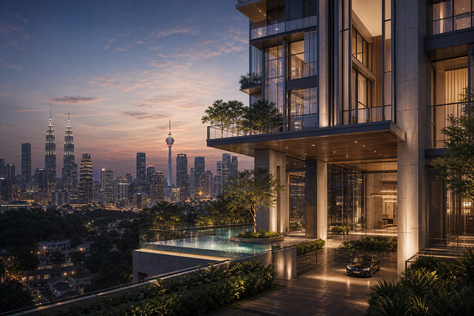 TRX Kuala Lumpur luxury high-rise residence with skyline view